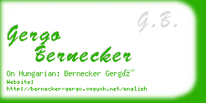 gergo bernecker business card